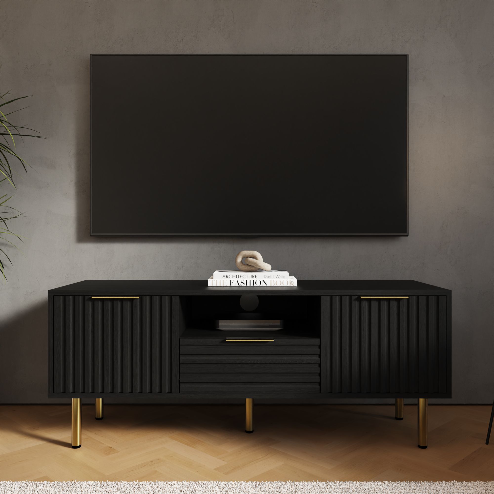 GFW Nervata TV Unit in Black