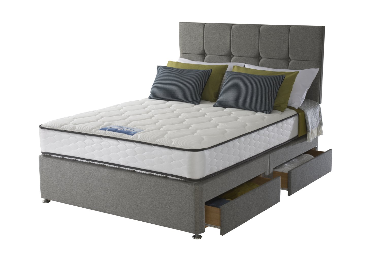 Sealy 1400 Pocket Microquilt 4 Drawer Kingsize Divan