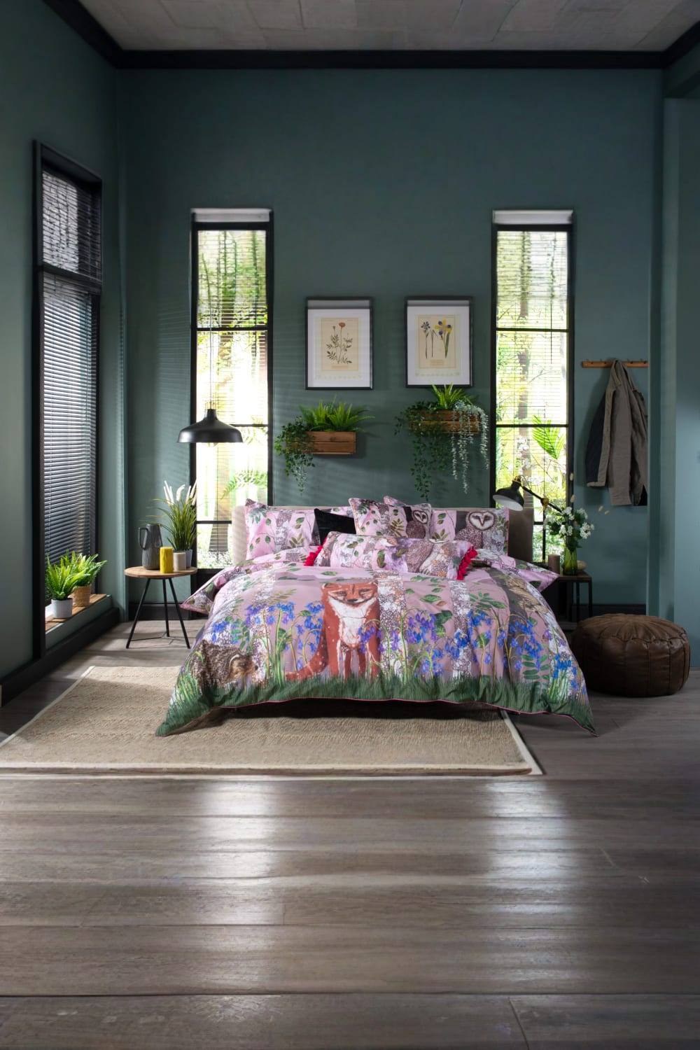 House of Norris Forest At Twilight Duvet Set, Digitally Printed Cotton