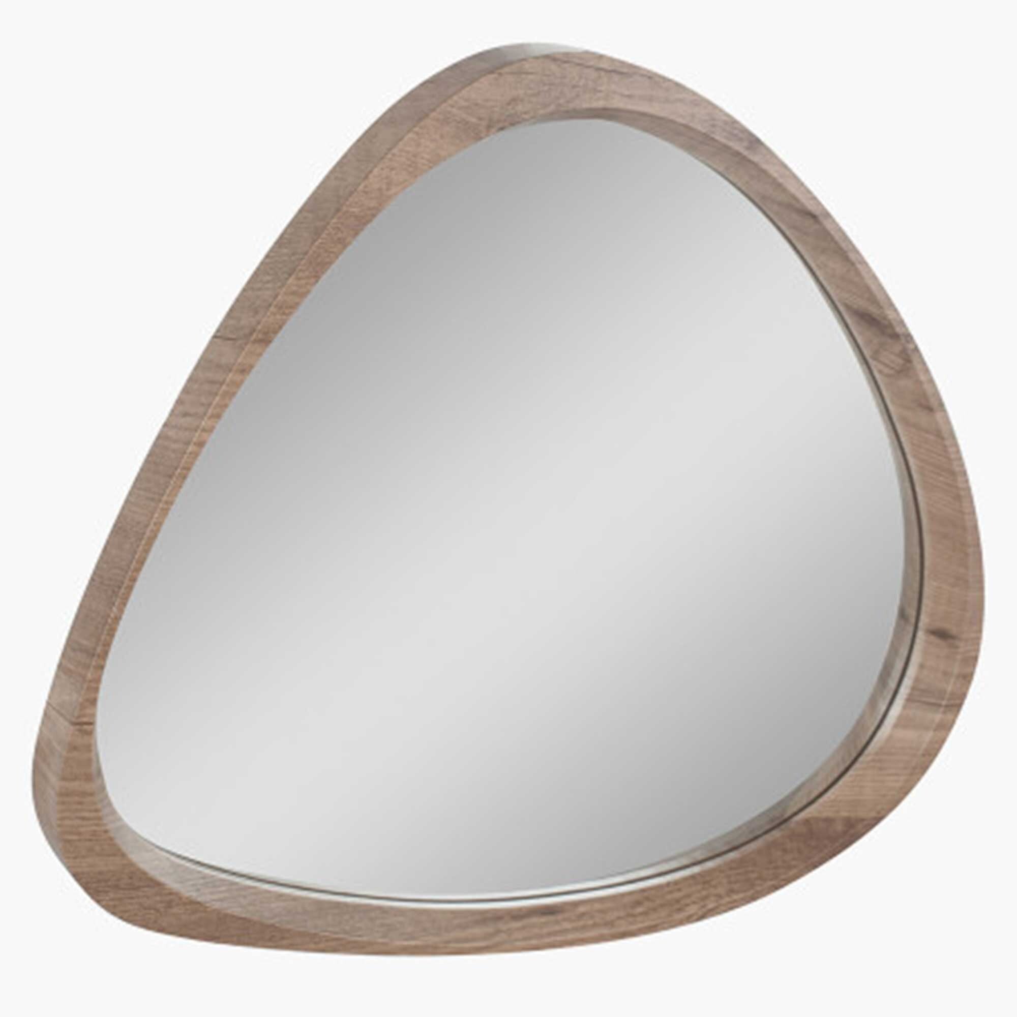 Wooden Asymmetrical Mirror, Neutral | Barker & Stonehouse