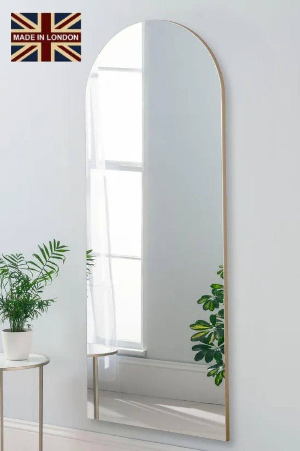 Yearn Mirrors Minimal Arch Gold Full Length Mirror 150x60cm