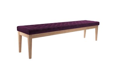 Buttons Bench in Plum Smart Velvet - sofa.com