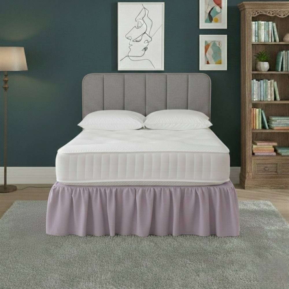 Snug City Base Valance Polycotton Sheet for Divan Beds Easy Care Bed Base Cover in Lilac