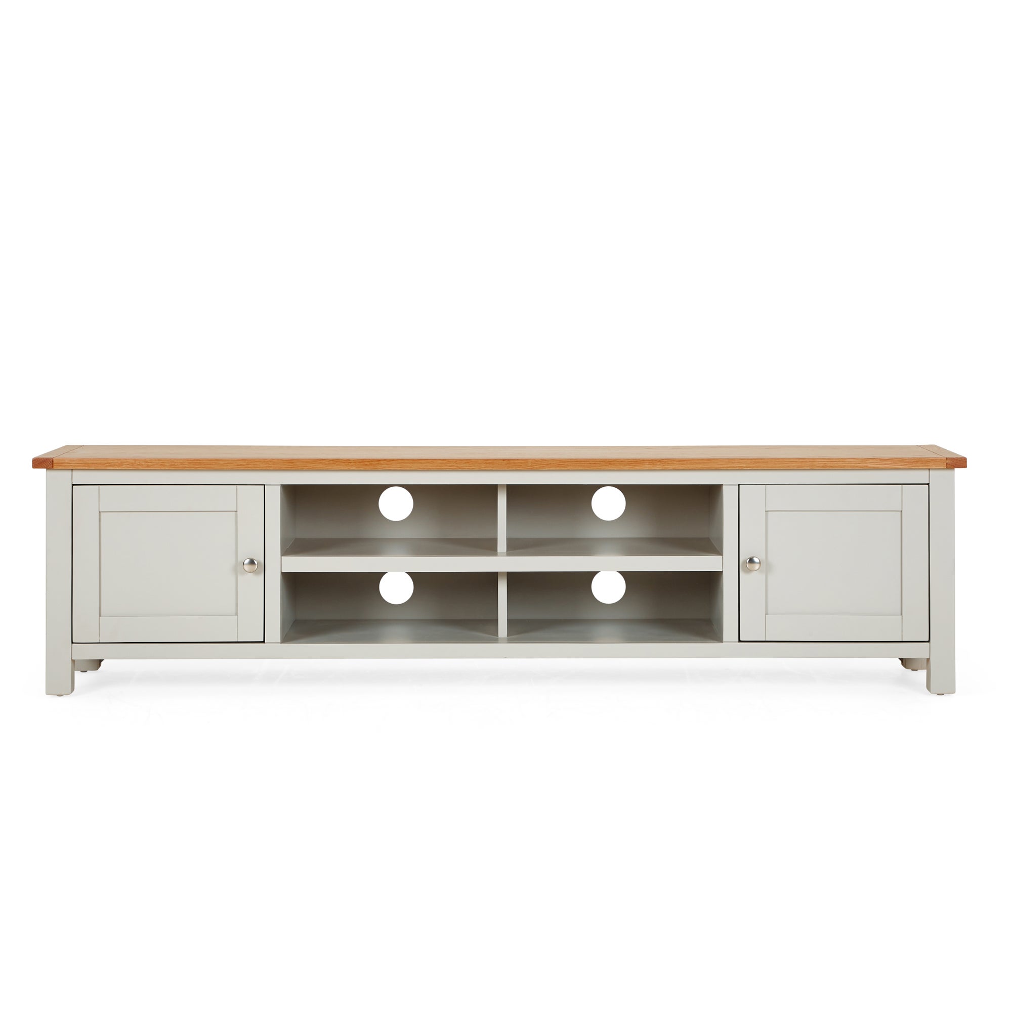 Bromley Grey Extra Wide TV Stand Grey and Brown