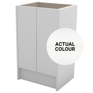 Duarti By Calypso Cascade 500mm Slimline 2 Door Floor Standing Vanity Unit - Matt White