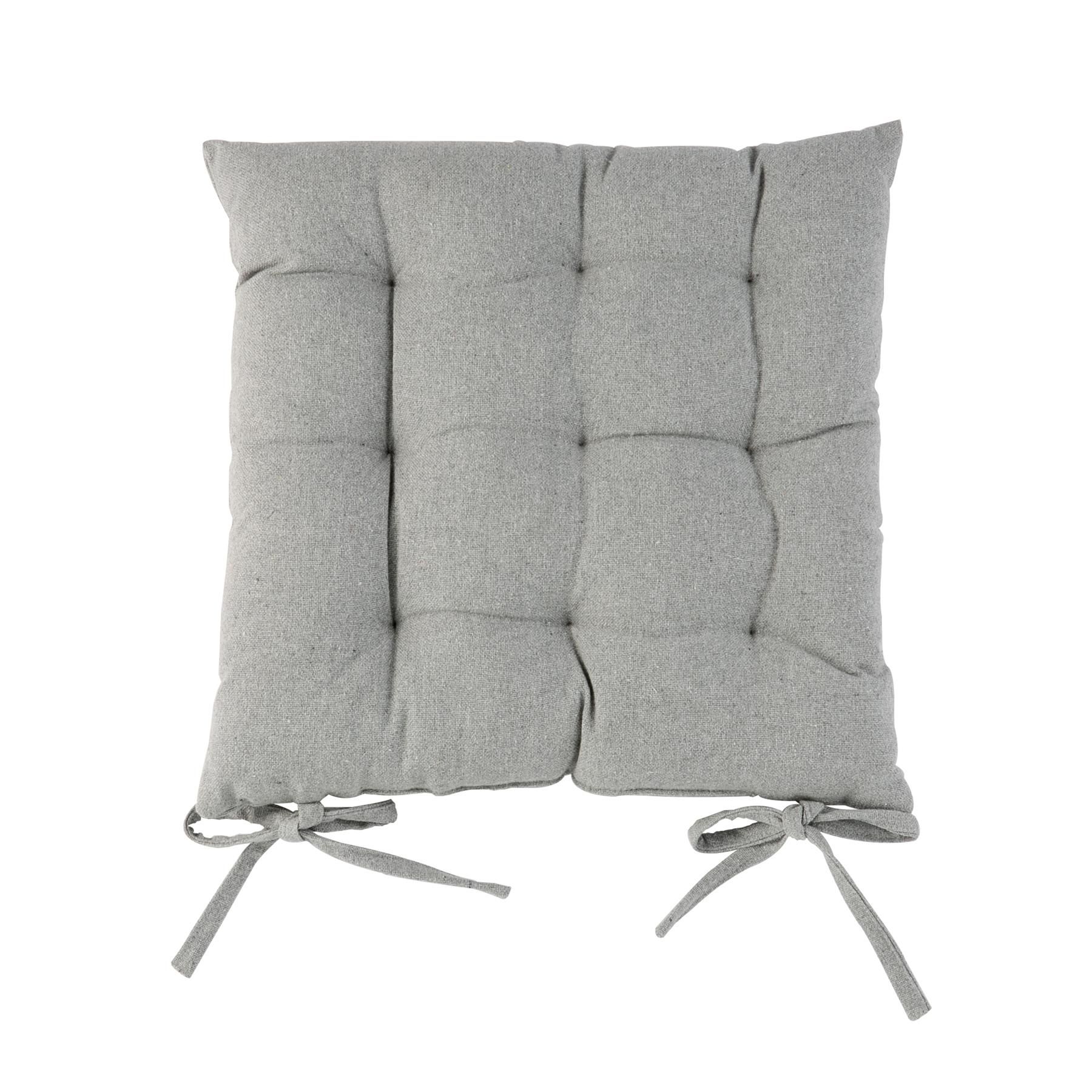 Harbour Housewares Square Garden Chair Seat Cushion in Grey