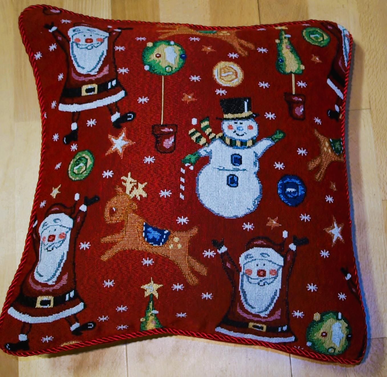 Luxury Living Christmas Celebration Decorative Cushion Cover Only 45cm x 45cm in Red