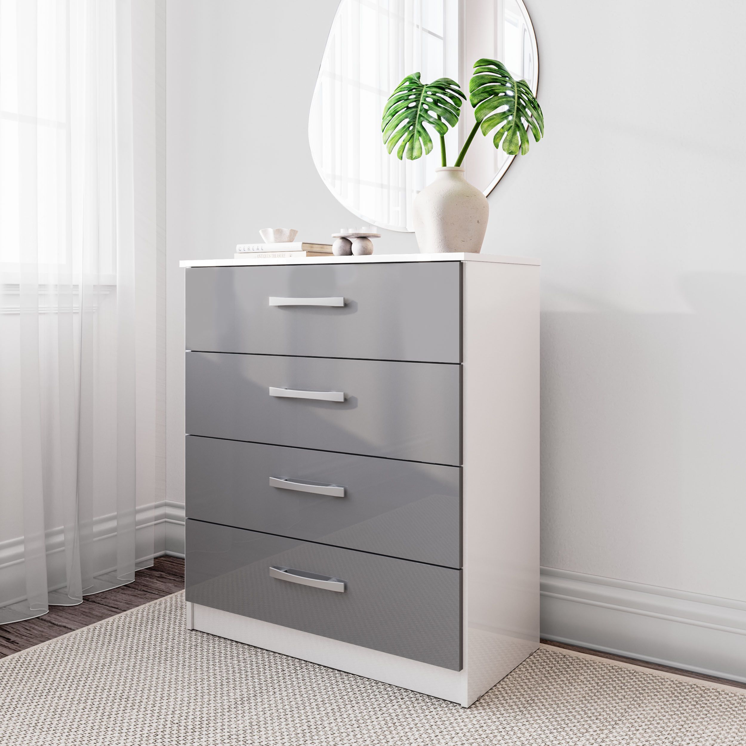 Birlea Lynx 4 Drawer Chest in White