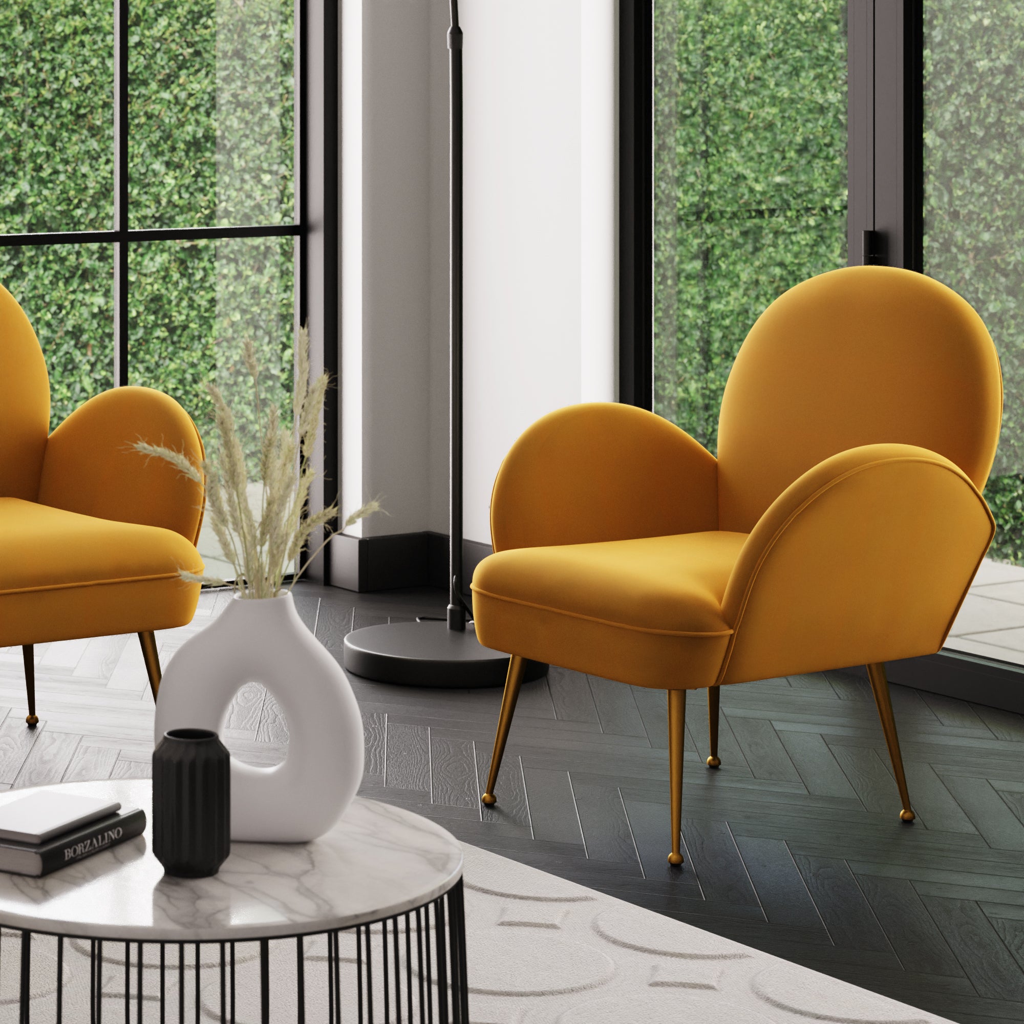 Kit Velvet Chair Old Gold