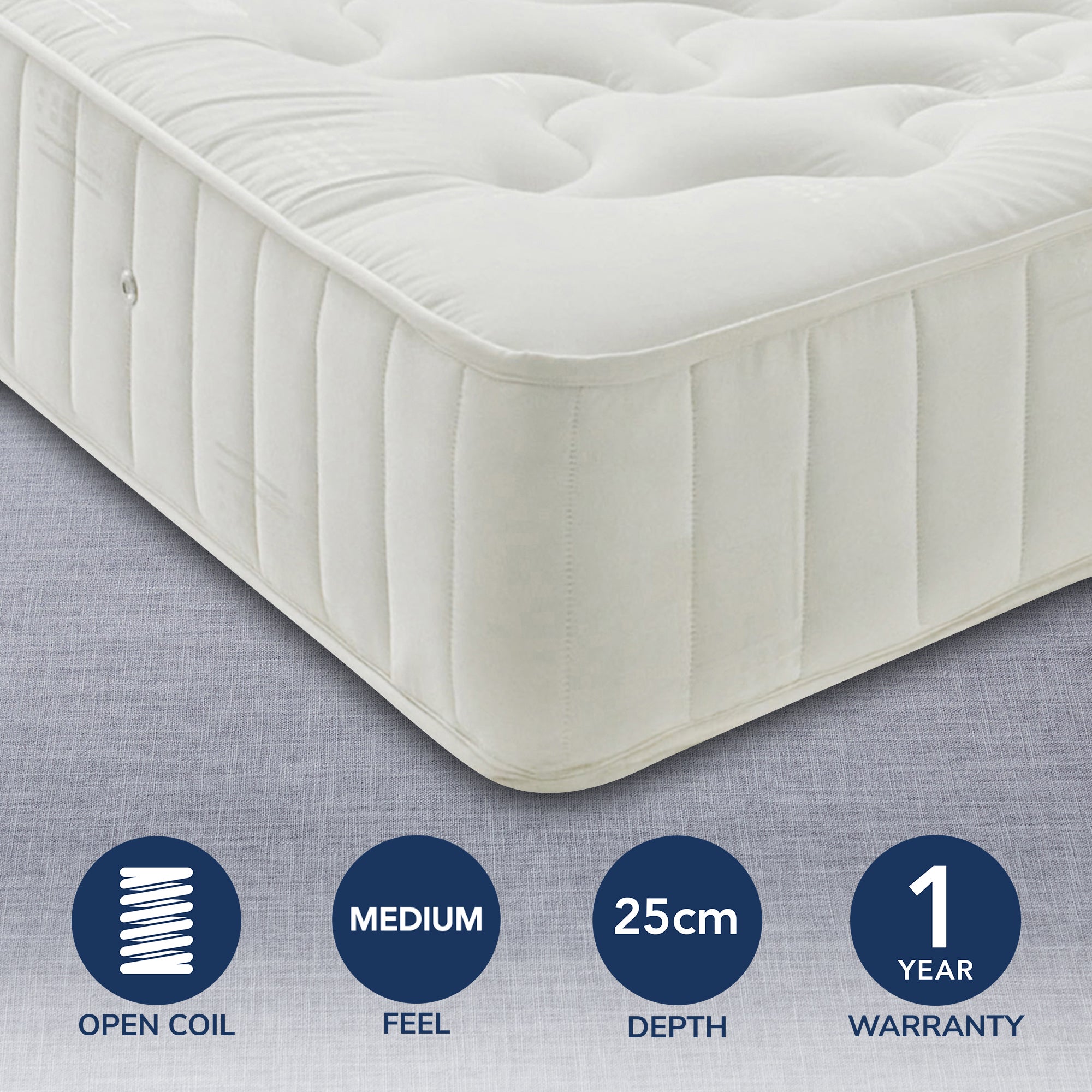 Pine Rest Medium Quilted Mattress White