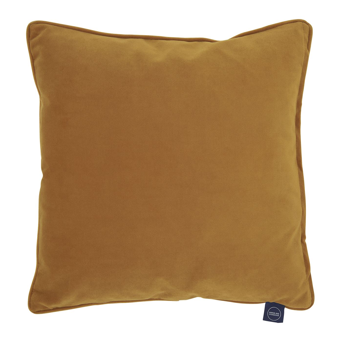 Plush Velvet Cushion, Ochre