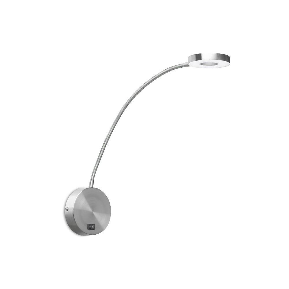 Netlighting Llit LED Wall Reading Lights Satin Nickel 3.3W 4000K 133lm in Grey