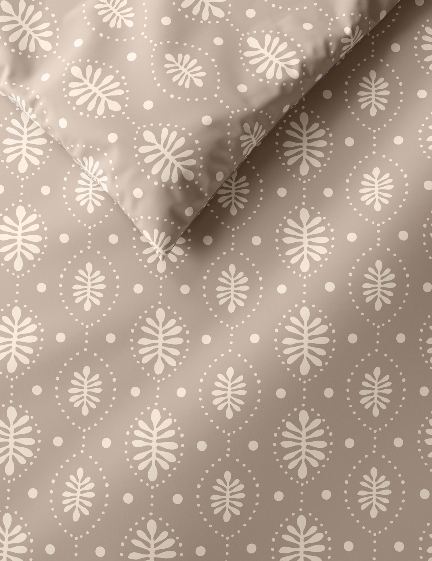 M&S Cotton Mix Leaf Geometric Bedding Set