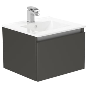 Newland Midnight Mist Basin Unit Single Drawer Suspended - 500mm