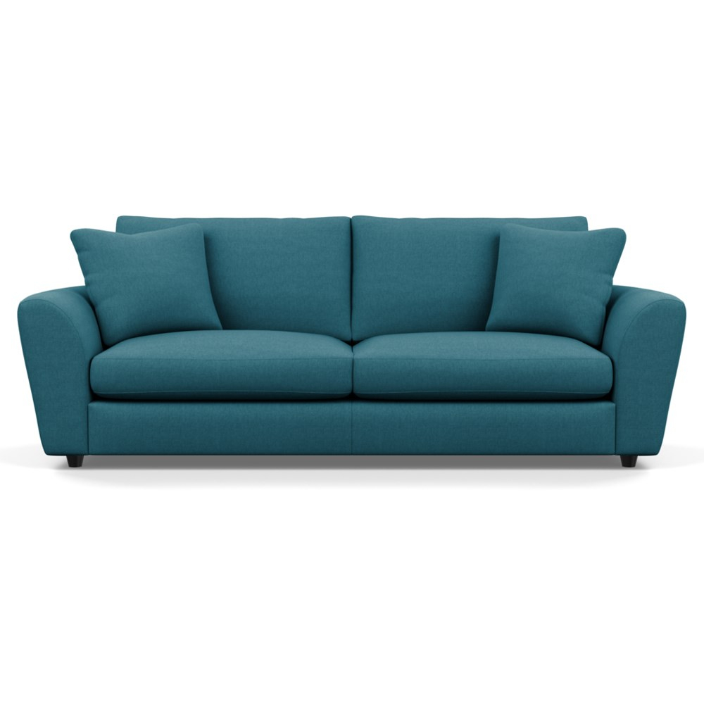 Heal's Snooze 5 Seater Sofa Brushed Cotton Cadet Black Feet