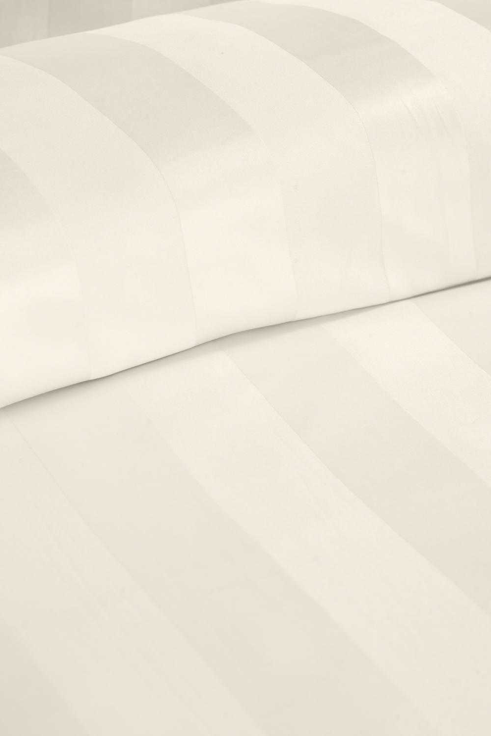 Catherine Lansfield 'So Soft Satin Stripe' Duvet Cover Set in Cream 3