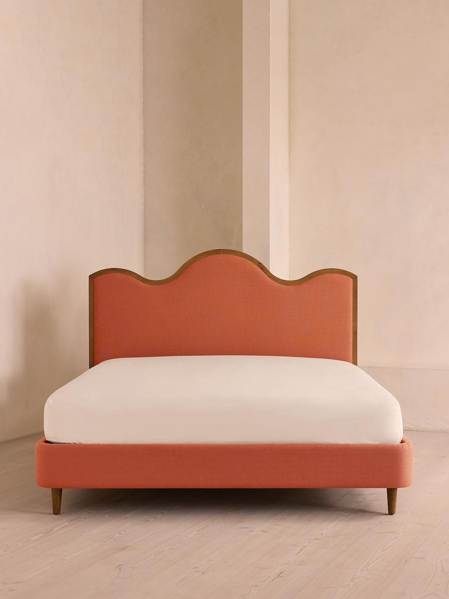Aubrey Bed, King, Linen, Antique Rose