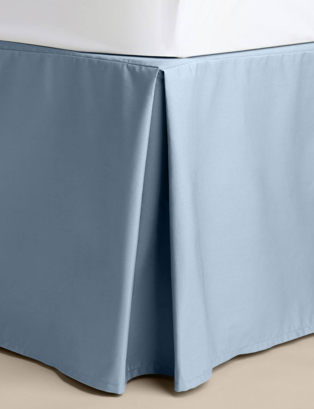 M&S Egyptian Cotton 230 Thread Count Crisp Valance Light Wedgewood