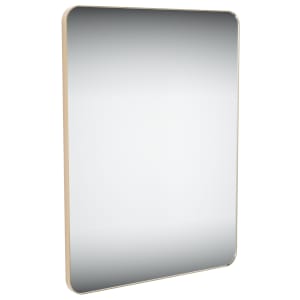 Sensio Leo Brass Rectangular Bathroom Mirror - 800 x 600mm