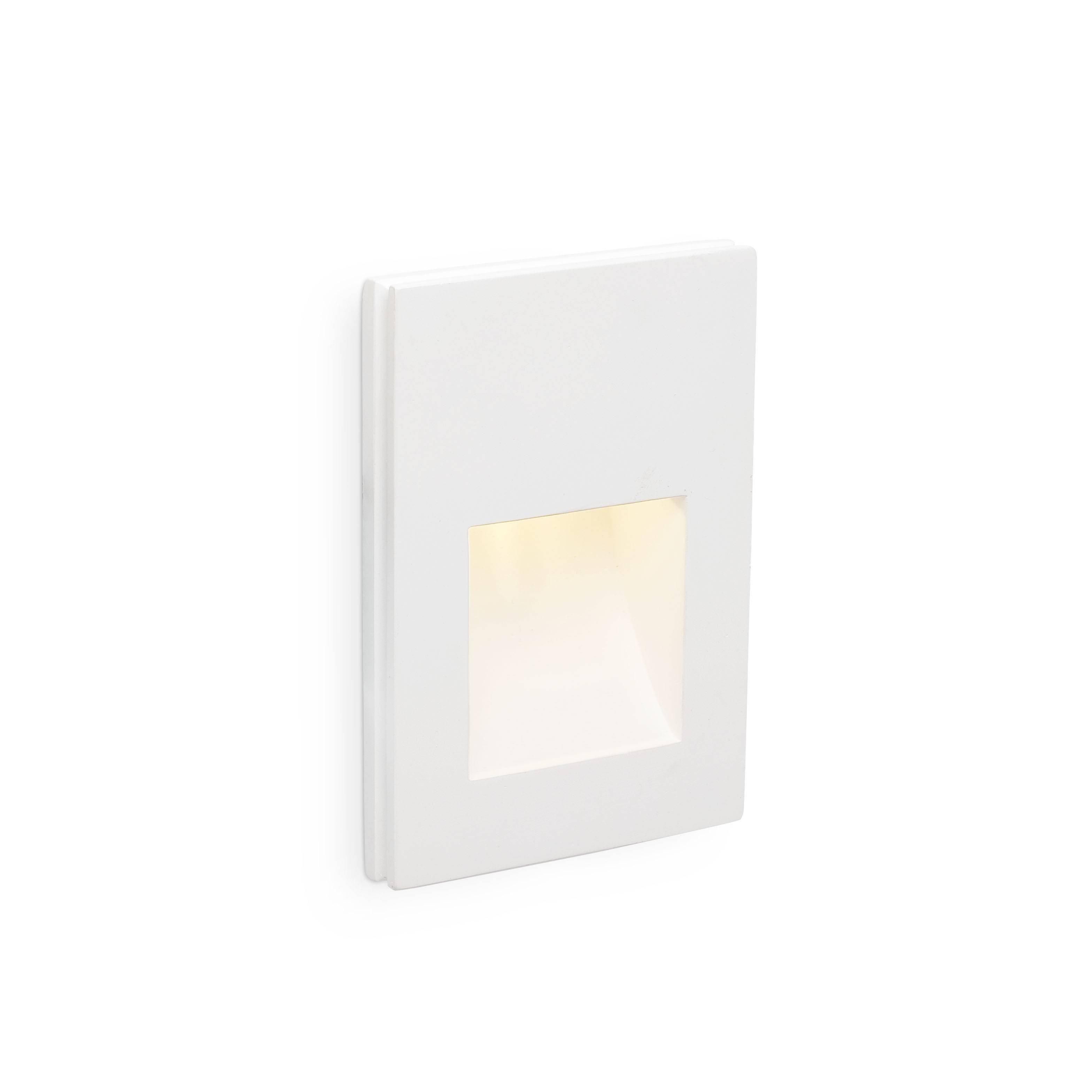 Netlighting Plas LED 1 Light Indoor Recessed Wall Light White Plaster