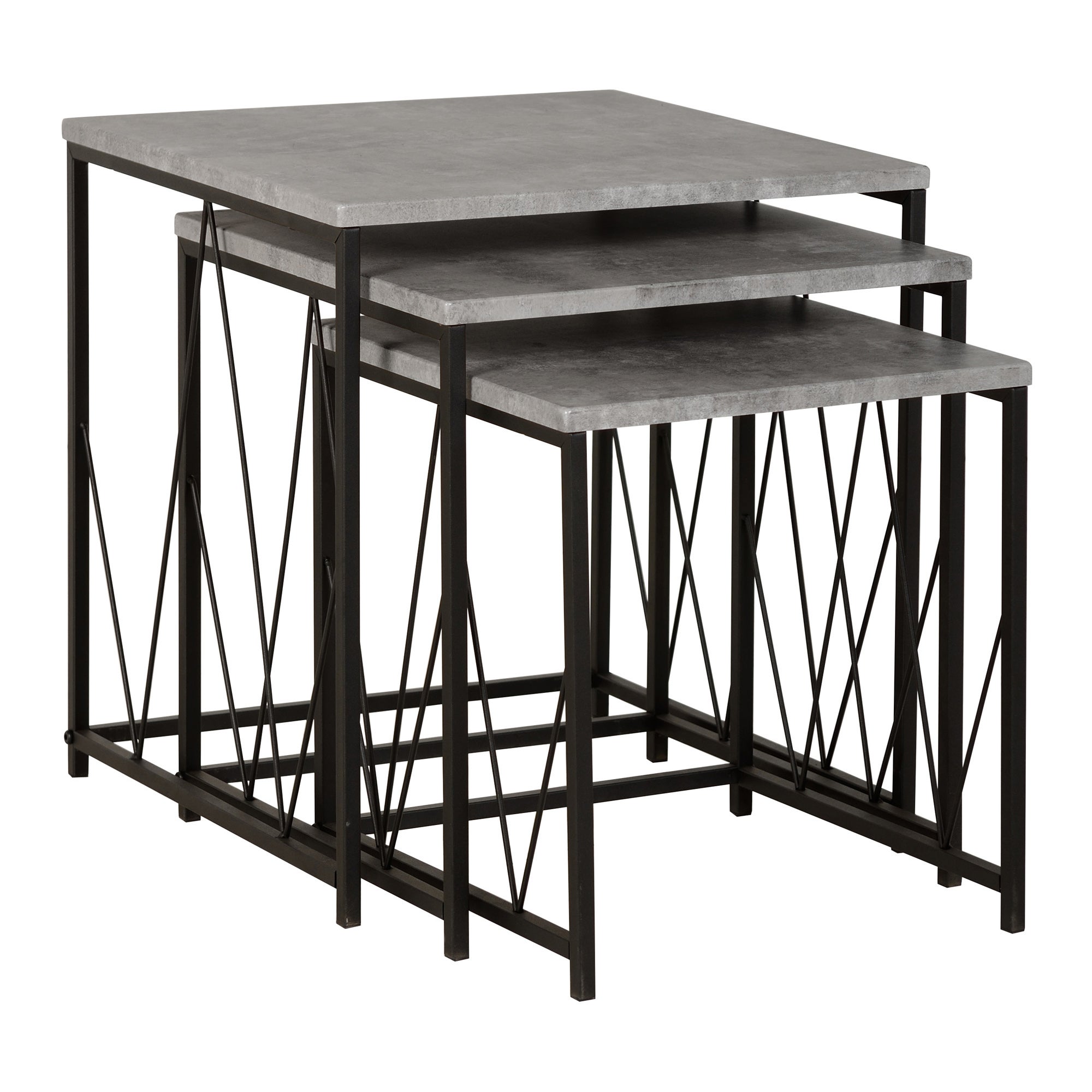 Athens Nest of Tables Grey
