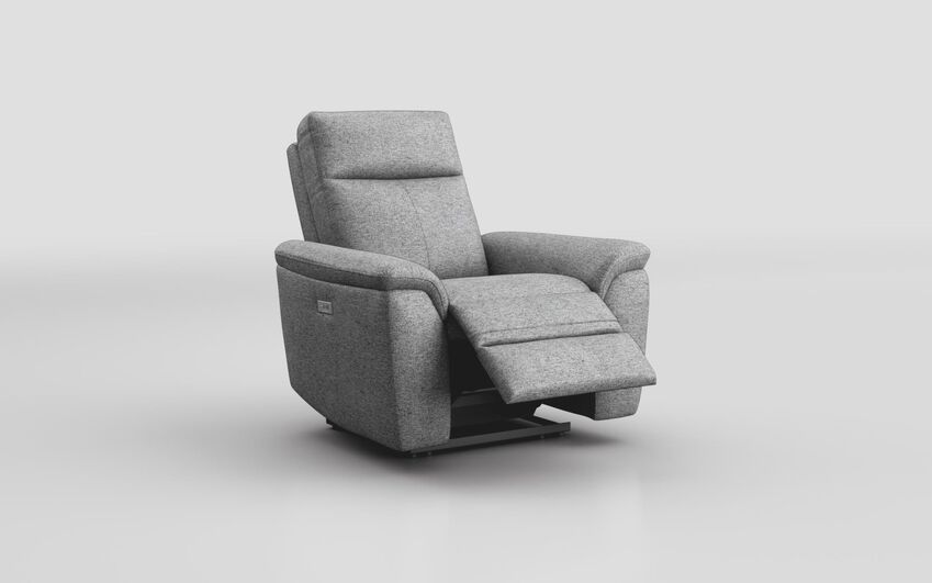 Blue Fabric Badia Power Recliner Chair