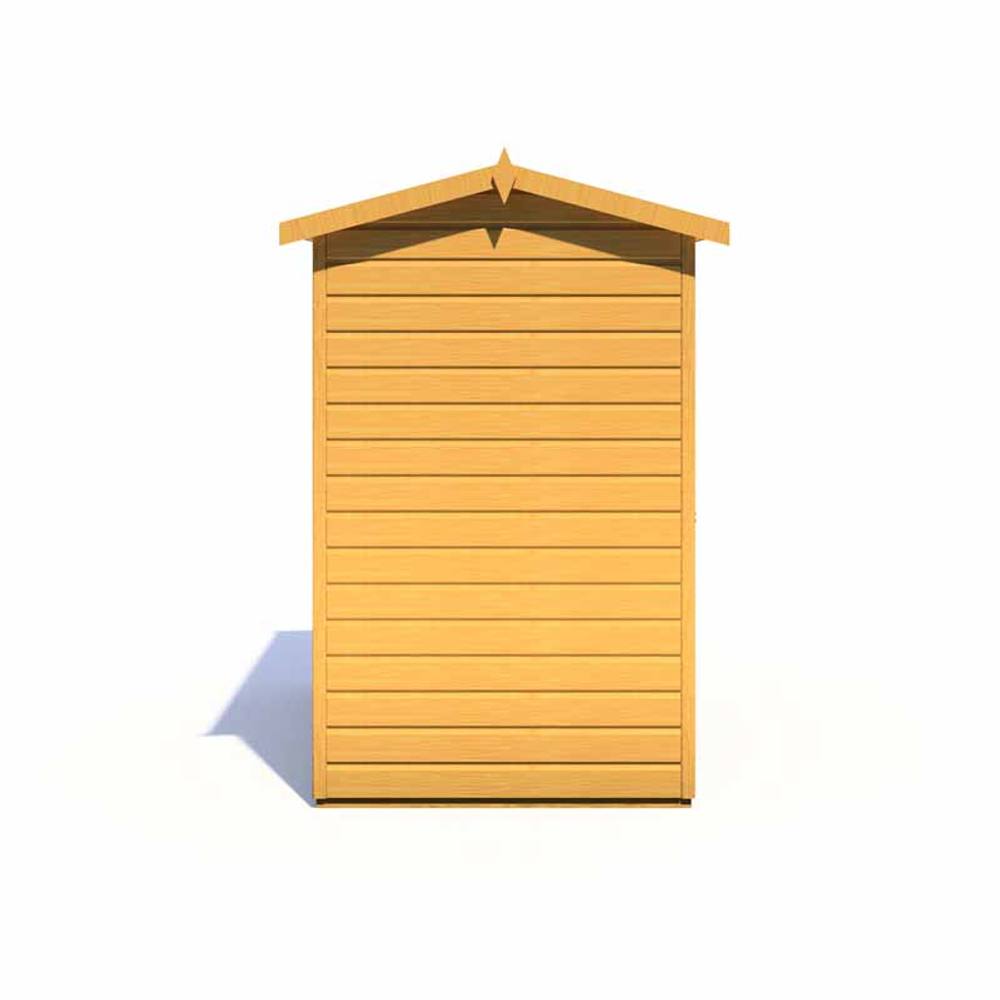 Shires Lewis 6 x 4 Feet Single Door Reverse Apex Style D Shed in Brown 2