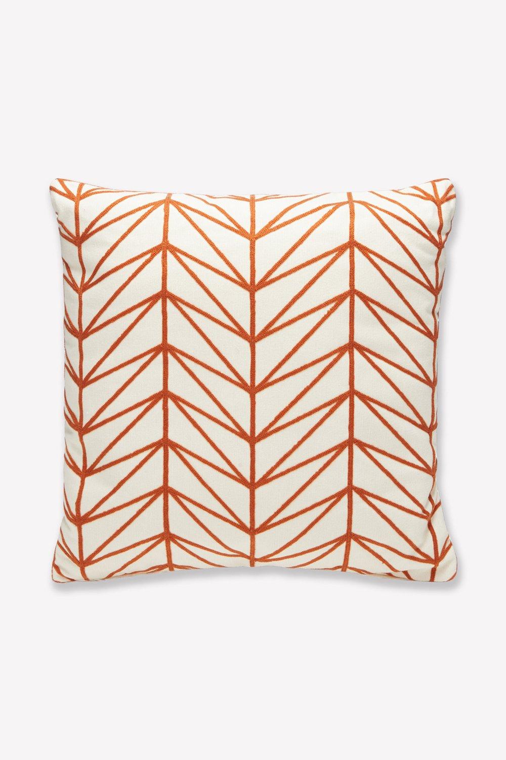 Orange Printed Cushion