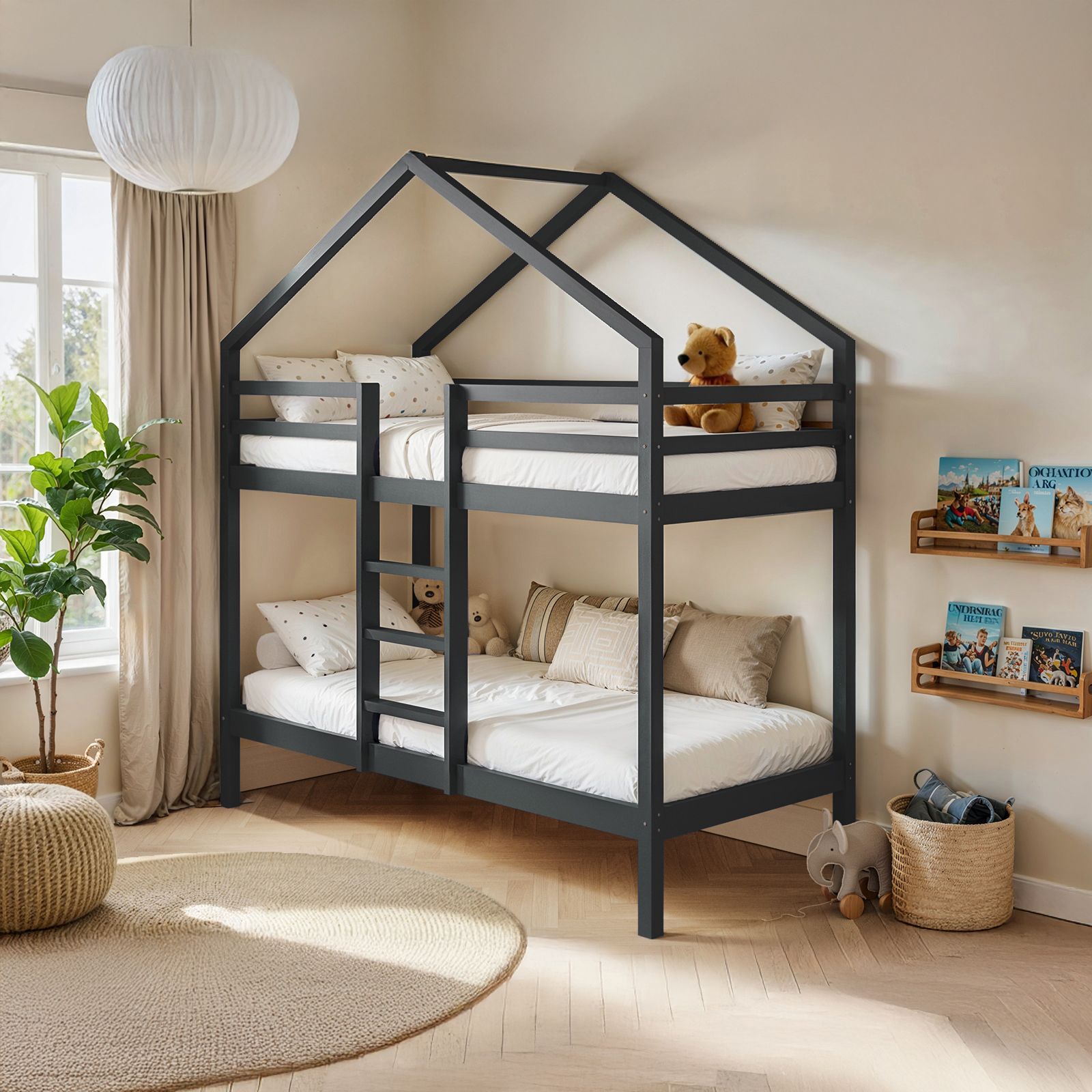 Flair Nest House Bunk Bed in Grey