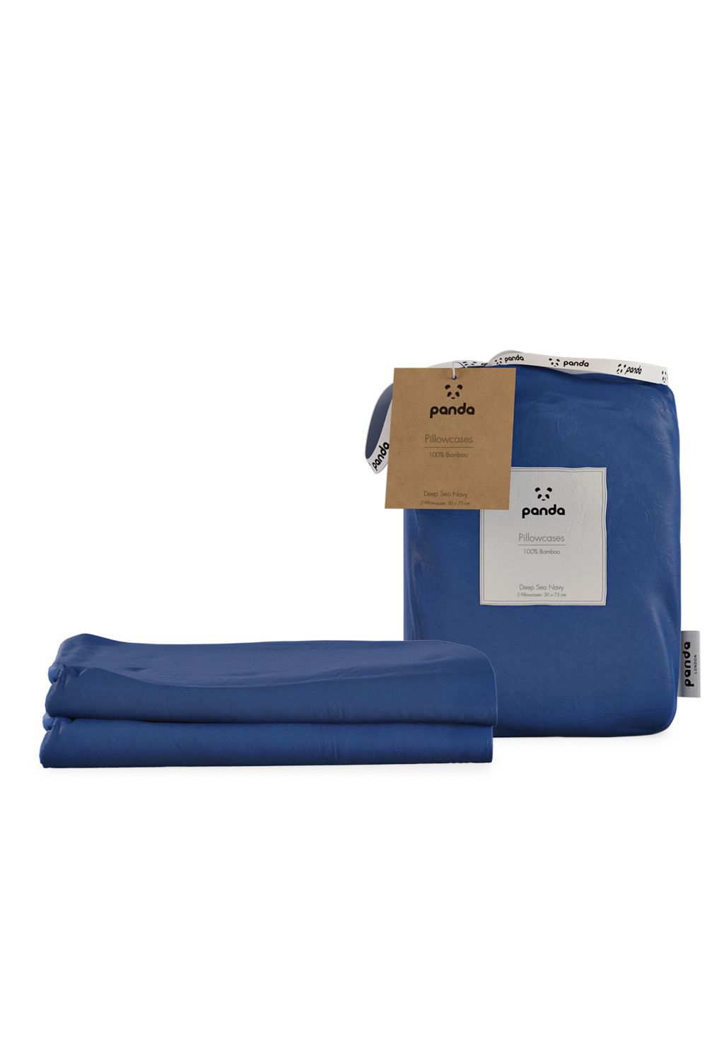 Panda London 100% Bamboo Pillowcases in Navy
