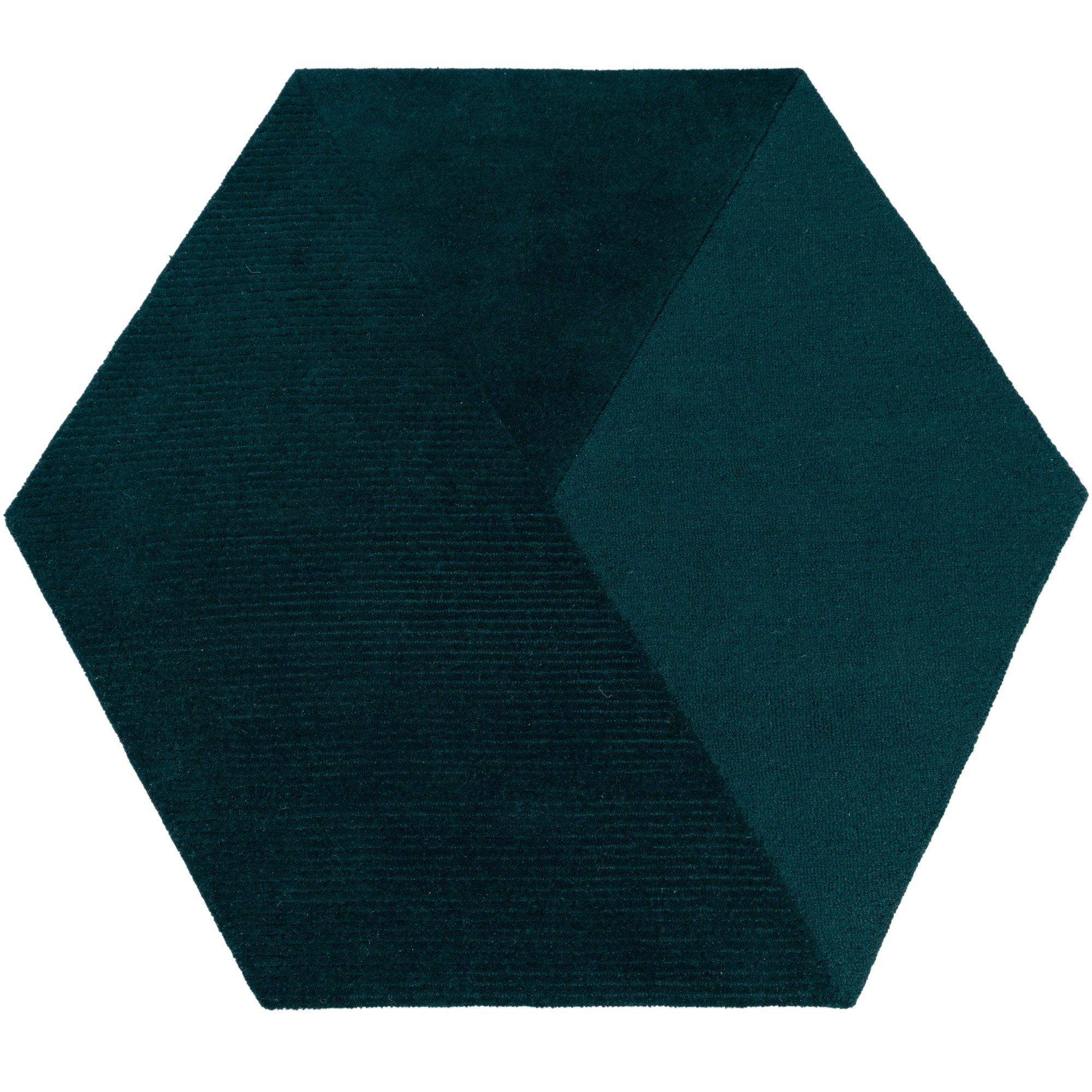Rebel Wool Hexagon Rug Blue