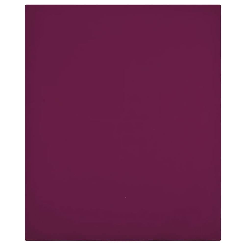 Berkfield Home Jersey Fitted Sheet Bordeaux 90x200 cm Cotton in Wine