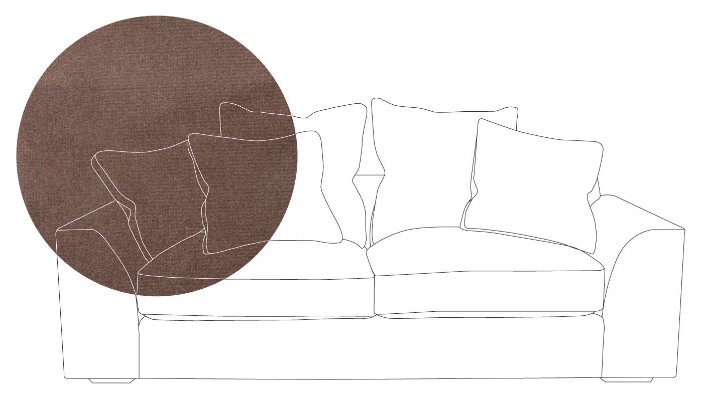 Heal's Cumulus 4 Seater Sofa In Velvet Mink With Black