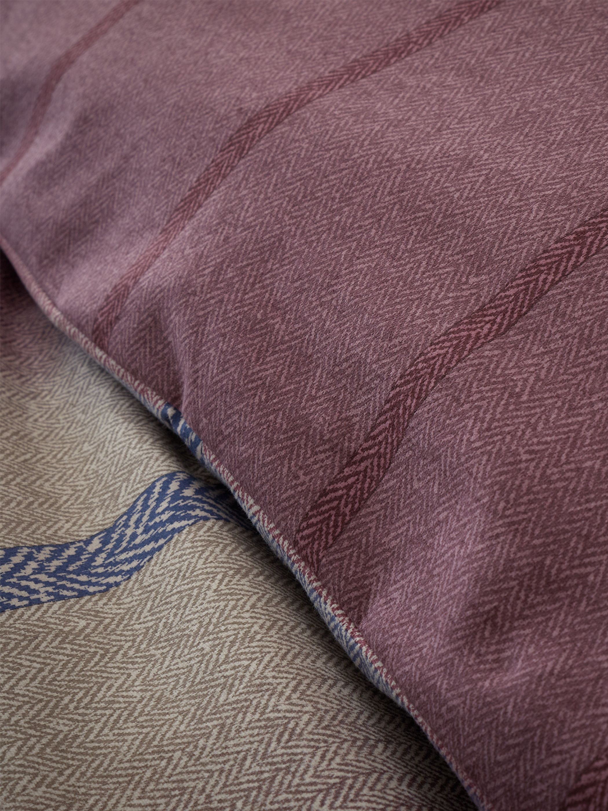Catherine Lansfield 'Brushed Cotton Melrose Tweed Check' Duvet Cover Set in Plum 4