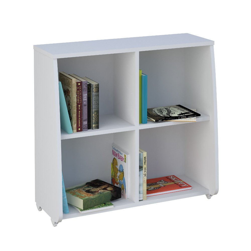 Loft Station White Wooden Bookcase