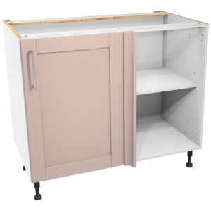 Wickes Ohio Dusky Pink Shaker Corner Base Unit - 1000mm