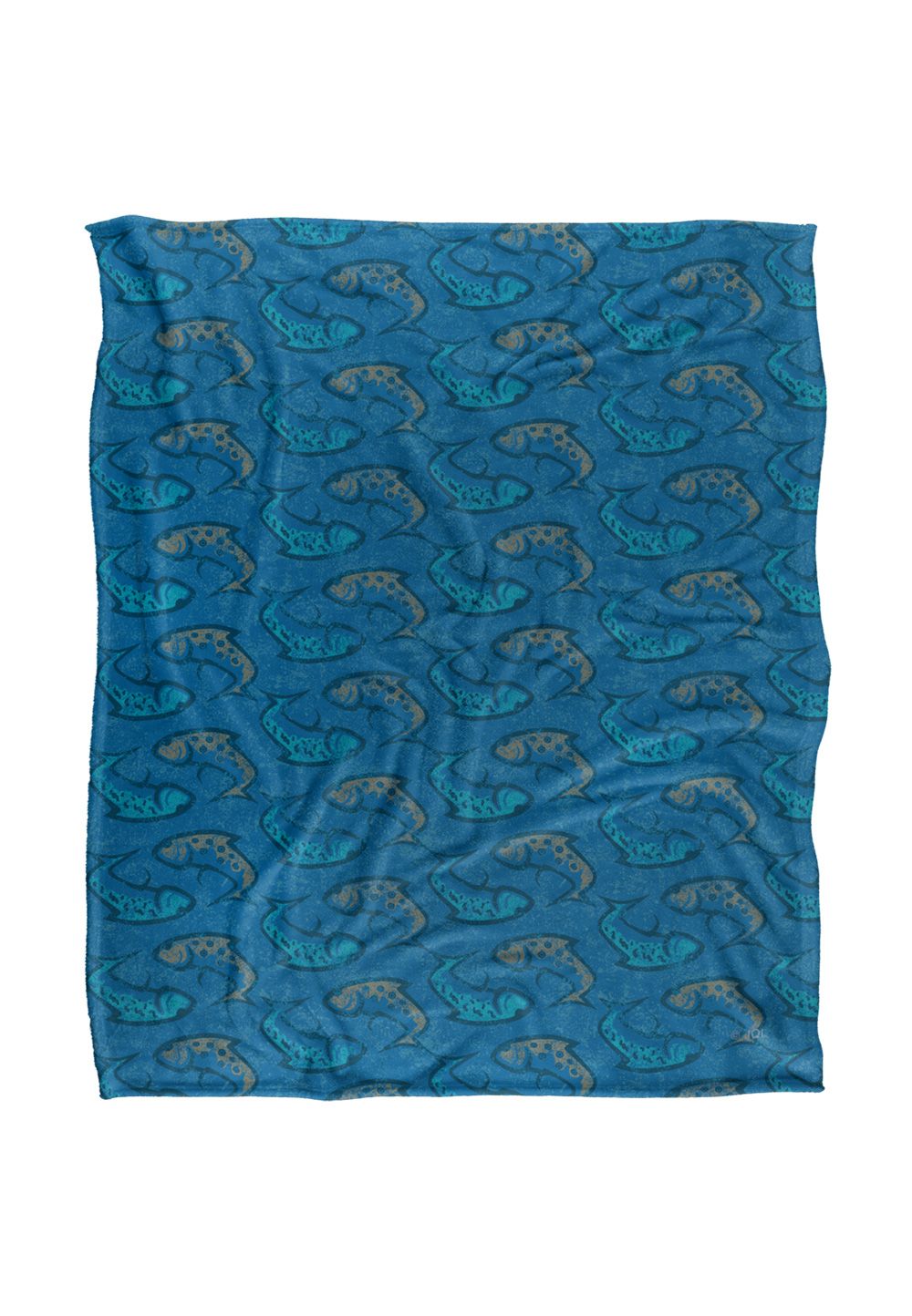 JQ Licensing Jl-Jp Ying Yang Fish Pattern 2 Silky Touch Super Soft Throw Blanket 152 X 127 cm in White