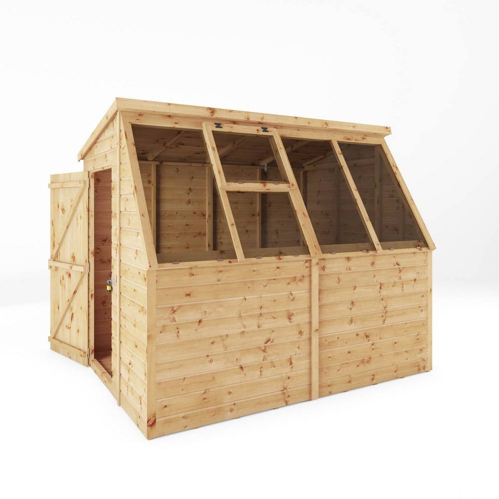 Mercia 8x6 Feet Traditional Potting Shed - Wood - L256.4xW187.7xH212.7 cm in Light Brown 2