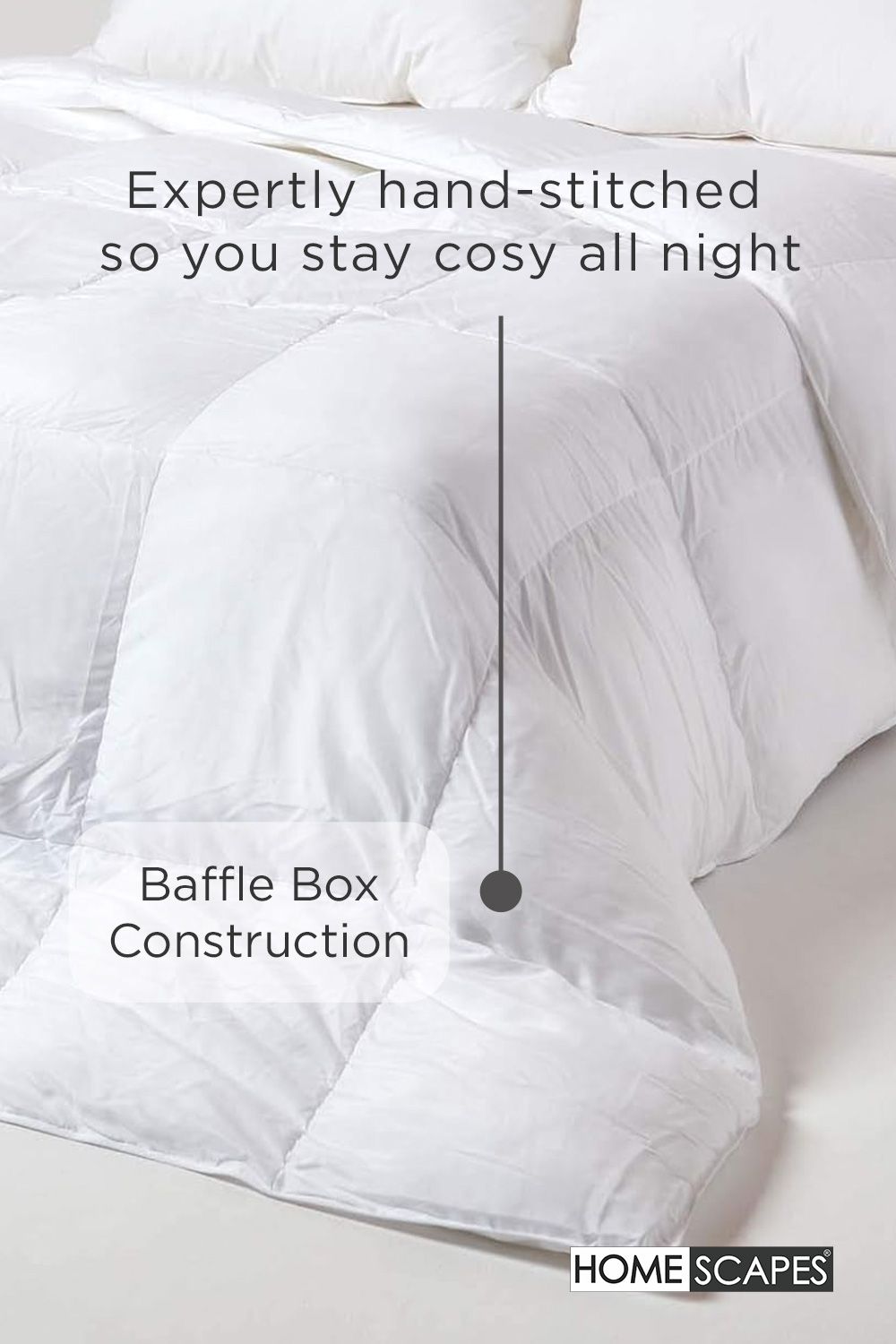 Homescapes Luxury Hotel Quality Super Microfibre 10.5 Tog Autumn Duvet in White 4
