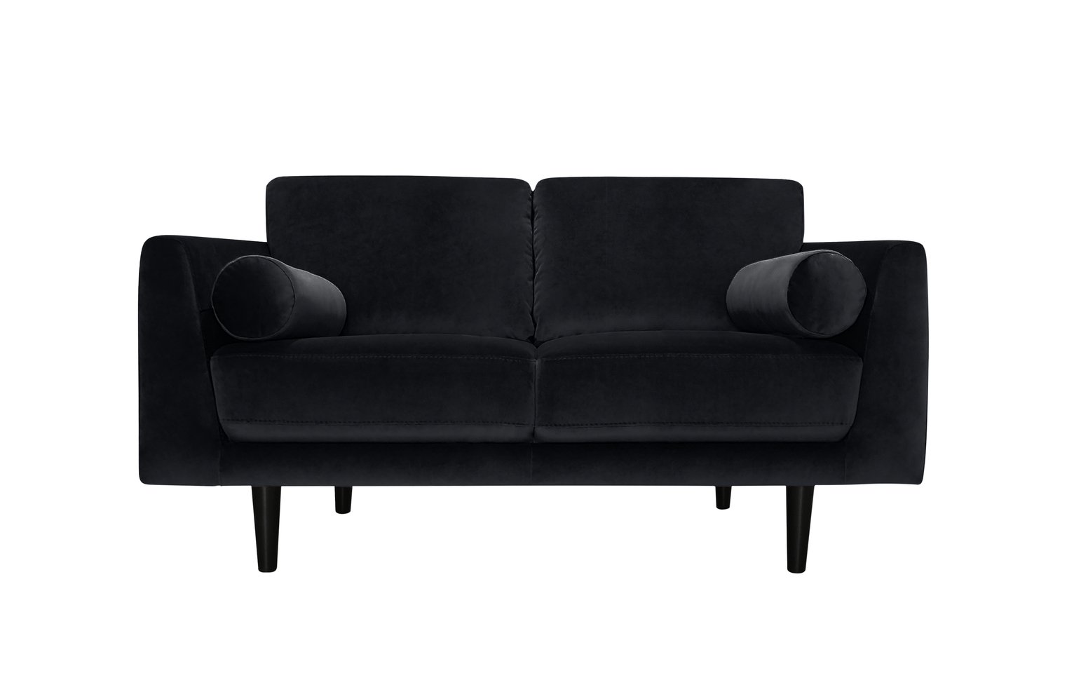 Habitat Jackson 2 Seater Velvet Sofa - Black