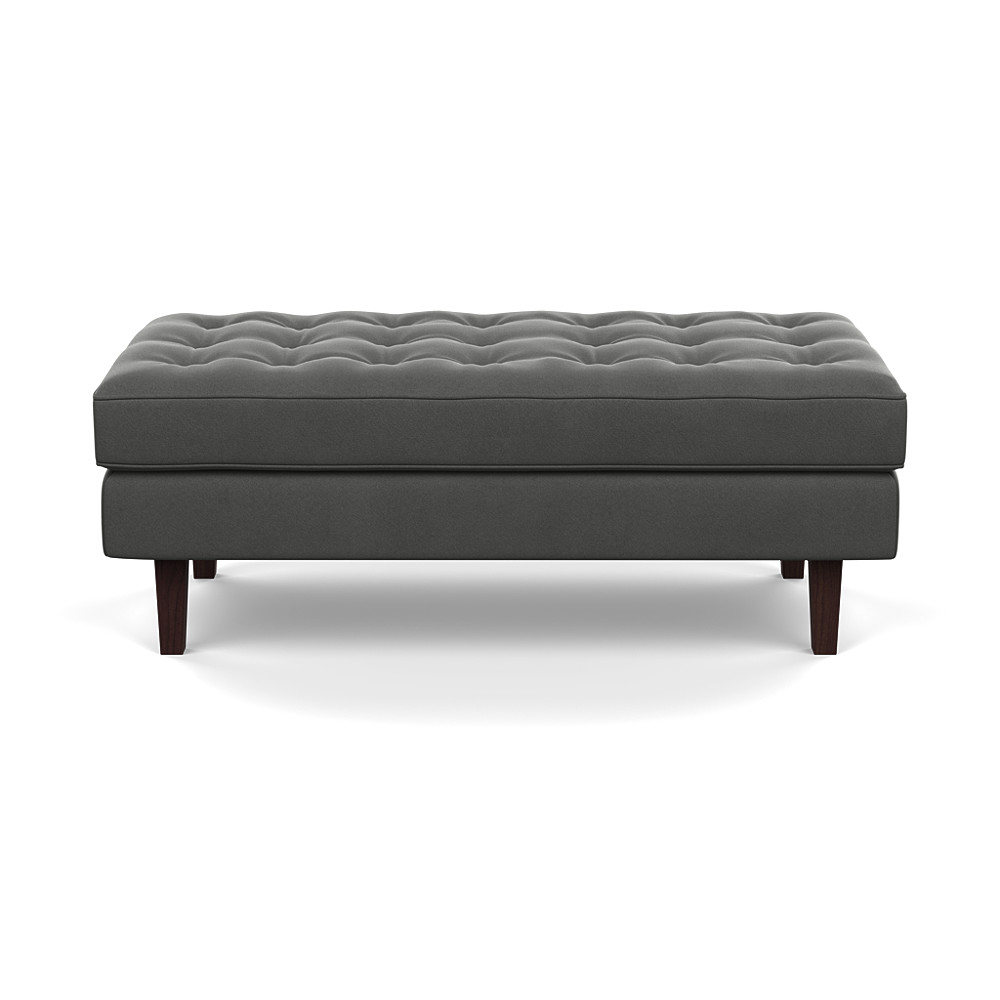 Heal's Hepburn Ottoman Nobilis Velvet Dolphin Wenge Feet