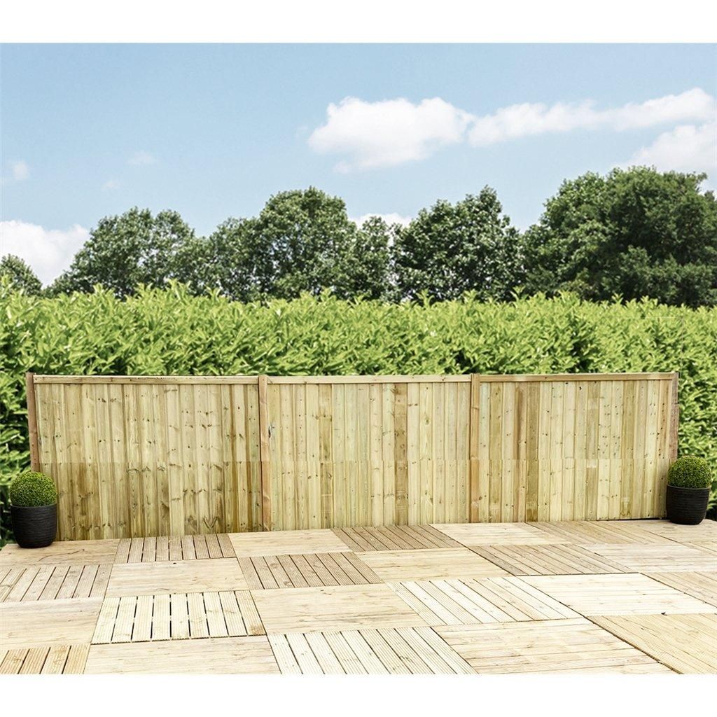 Marlborough 3FT Vertical Pressure Treated 12mm Tongue & Groove Fence Panel in Natural