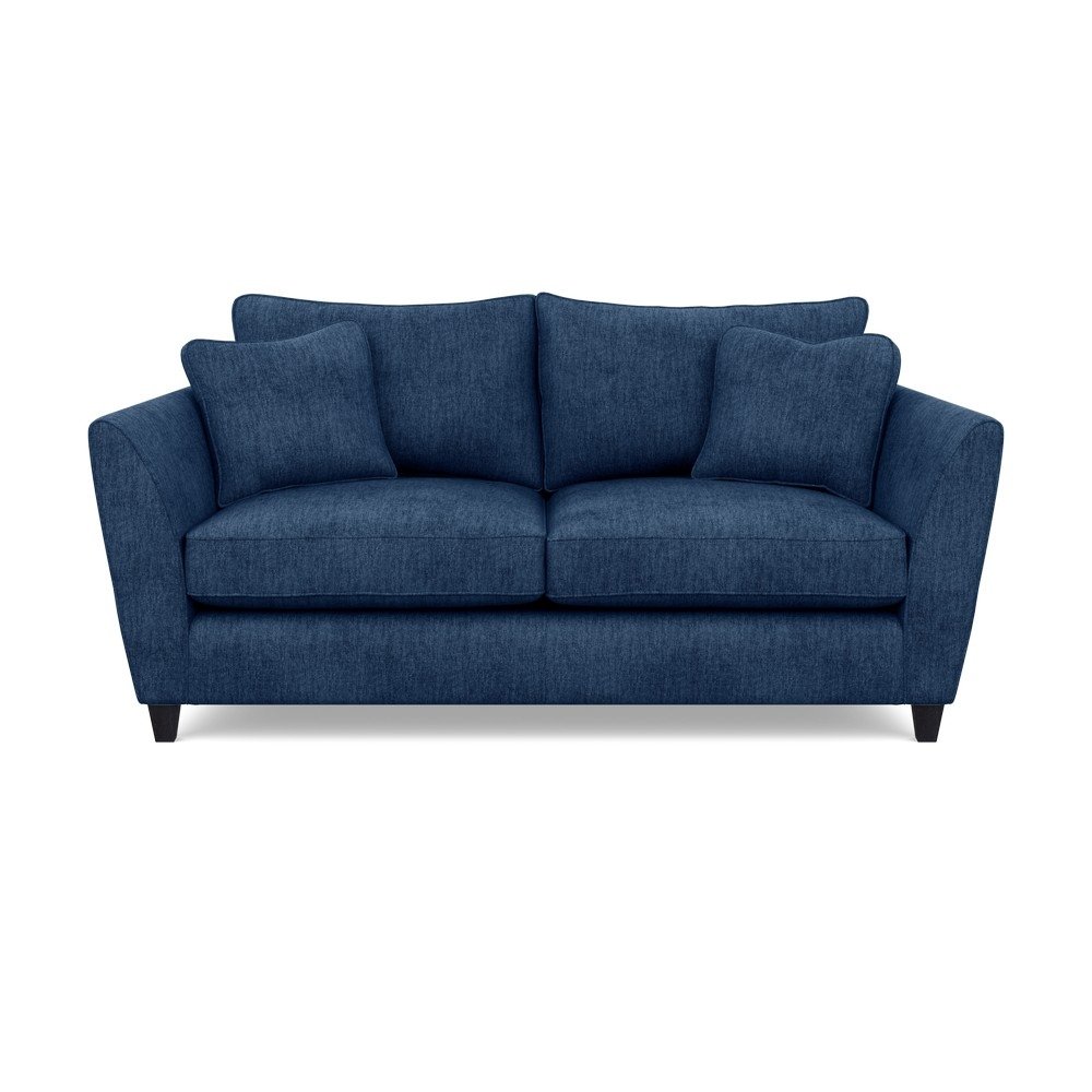 Heal's Torino 3 Seater Sofa Broad Weave Lagoon Black Feet