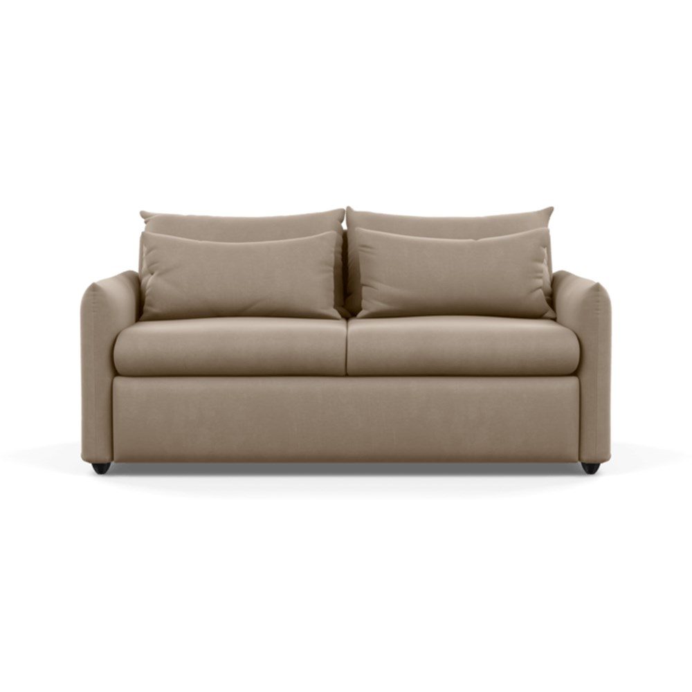 Heal's Pillow Sofa Bed Smart Velvet Dove Black Feet