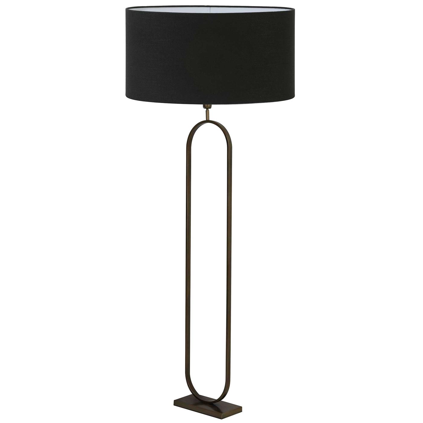 Antique Bronze Floor Lamp, Anthracite Shade