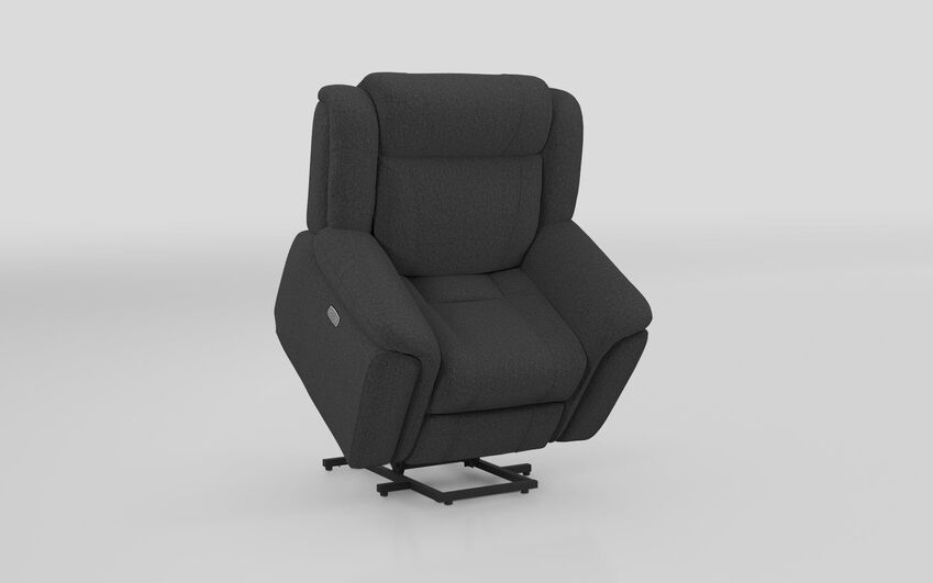Black Fabric Elland Lift & Rise Power Chair