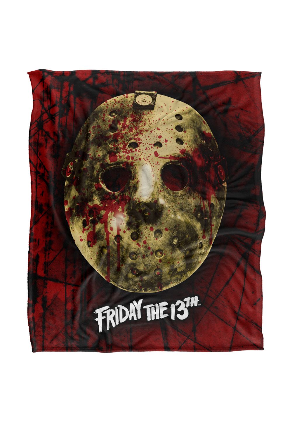 Warner Brothers Friday The 13Th Mask Silky Touch Super Soft Throw Blanket 152x127cm in White