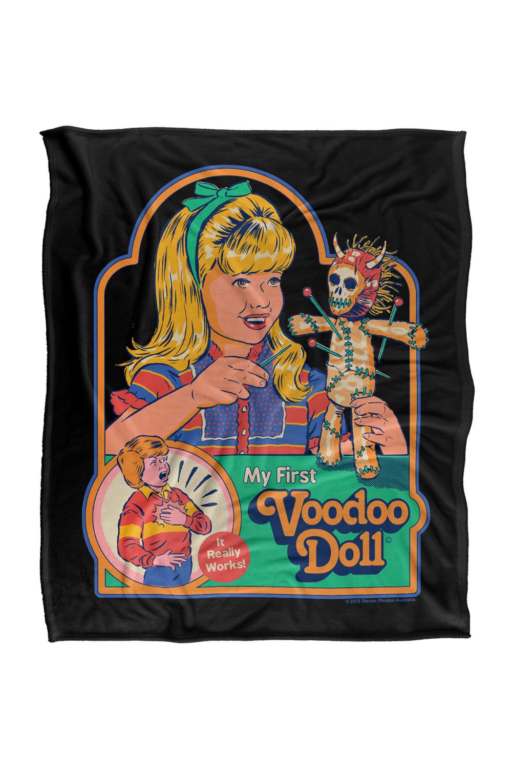 Steven Rhodes My First Voodoo Doll Silky Super Soft Throw Blanket
