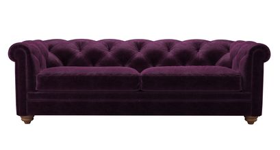 Patrick 3 Seat Sofabed in Plum Smart Velvet - sofa.com