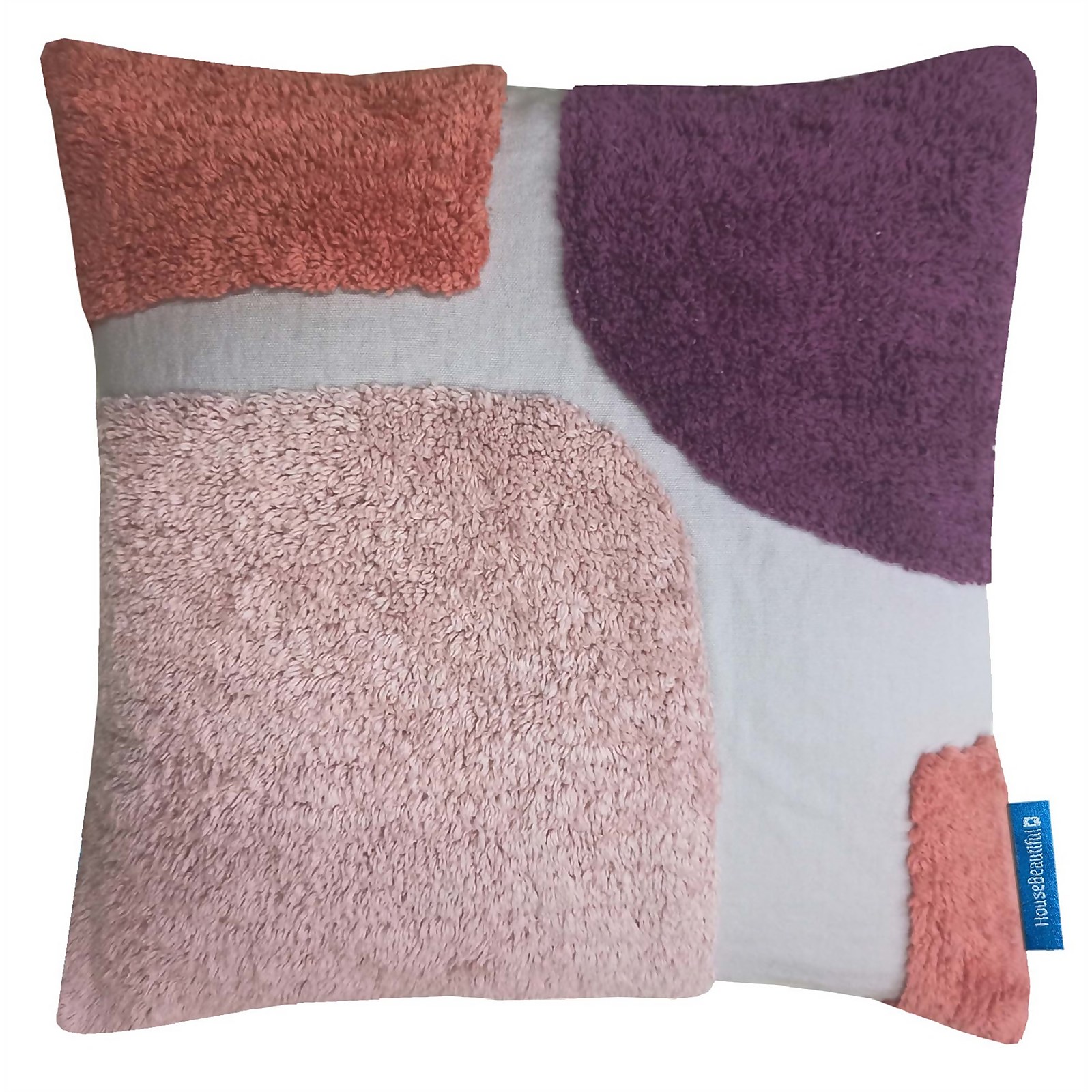 House Beautiful Squares Tufted Cushion - 45x45cm - Blossom